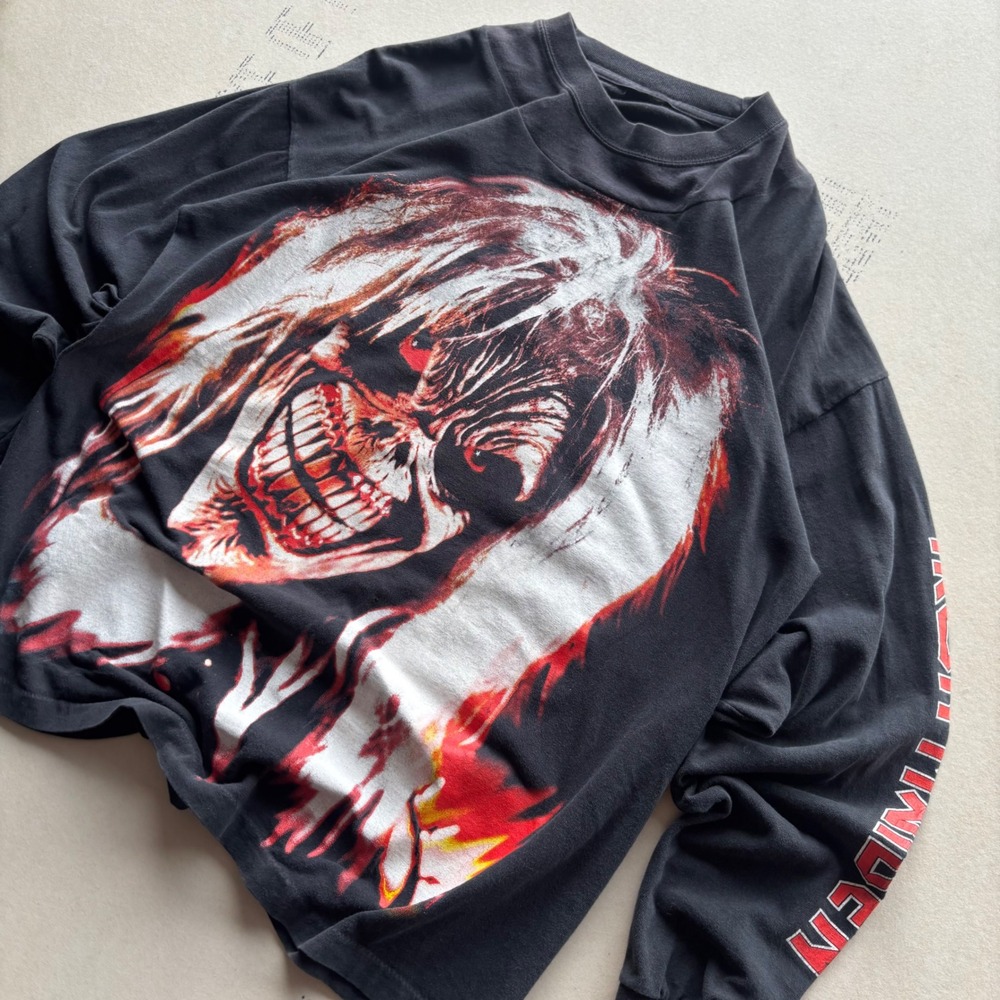 Vintage 90s Iron Maiden Brave New World Tour Long Sleeve T-Shirt